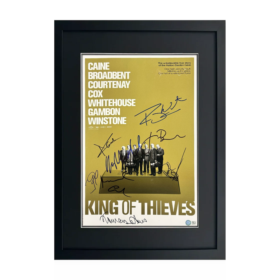 King Of Thieves Cast Signed 18x12 Image Compact Frame (AFTAL Authenticated)