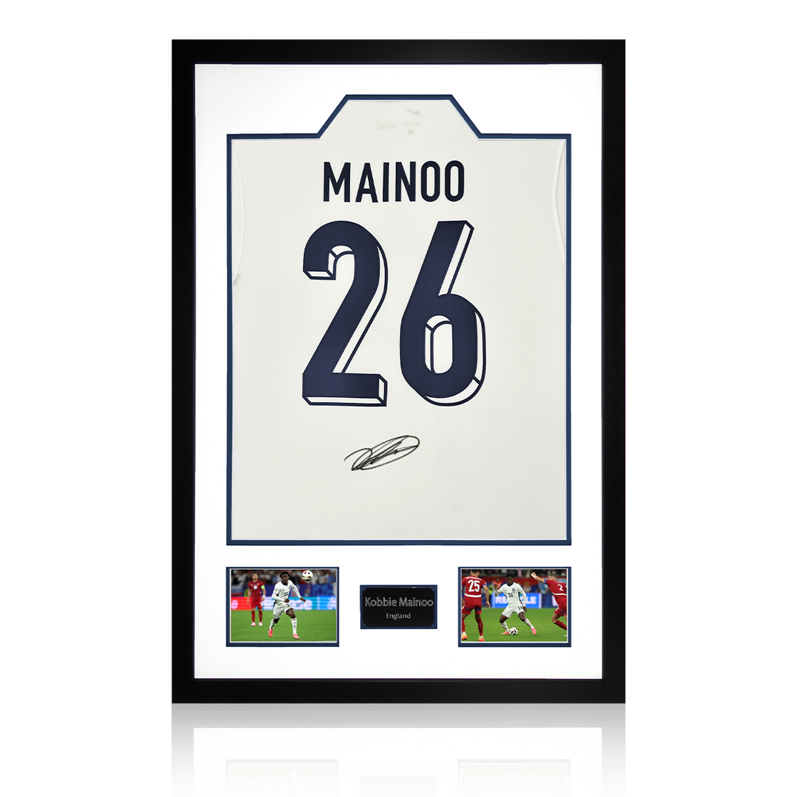 Kobbie Mainoo Signed England Premium Frame