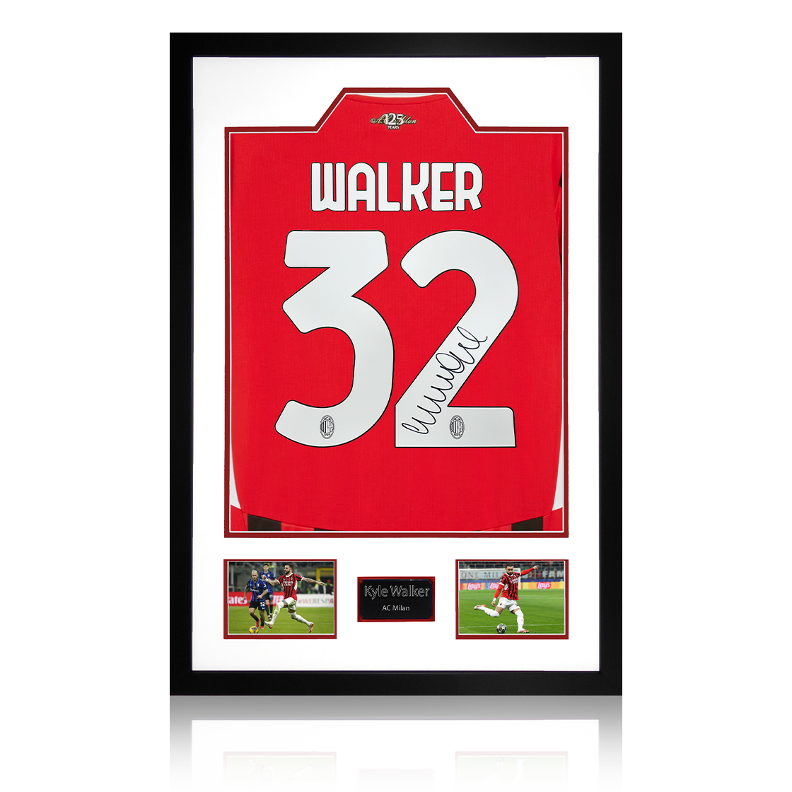 Kyle Walker Signed AC Milan 24/25 Shirt Premium Frame