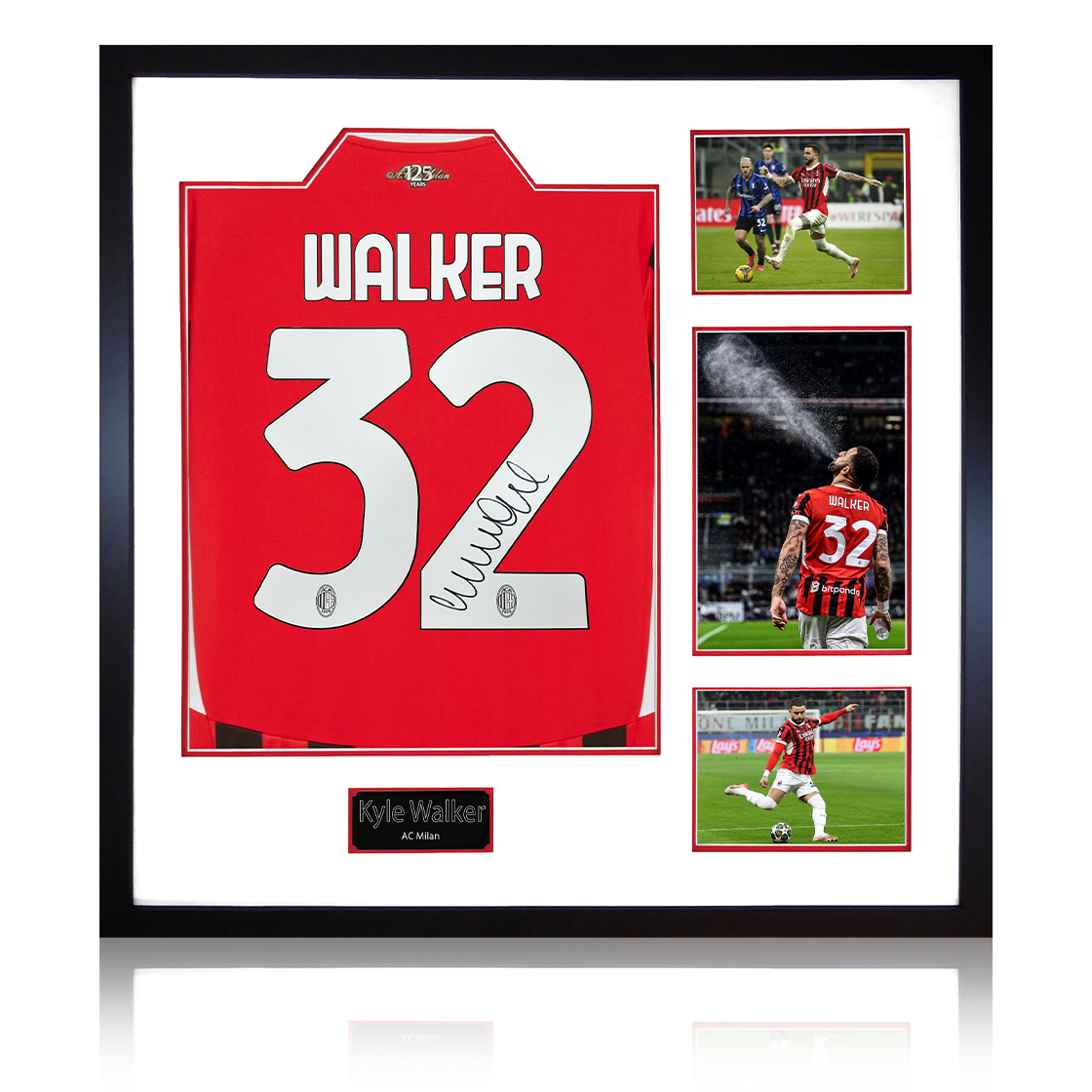 Kyle Walker Signed AC Milan 24/25 Shirt Elite Frame