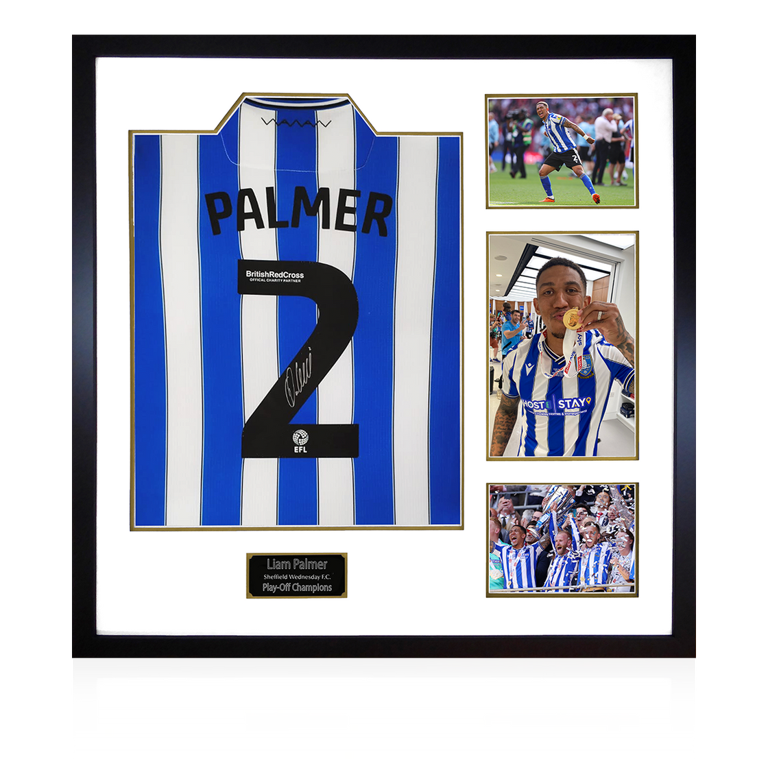 Liam Palmer Signed SWFC Play-Off Final Shirt Elite Frame