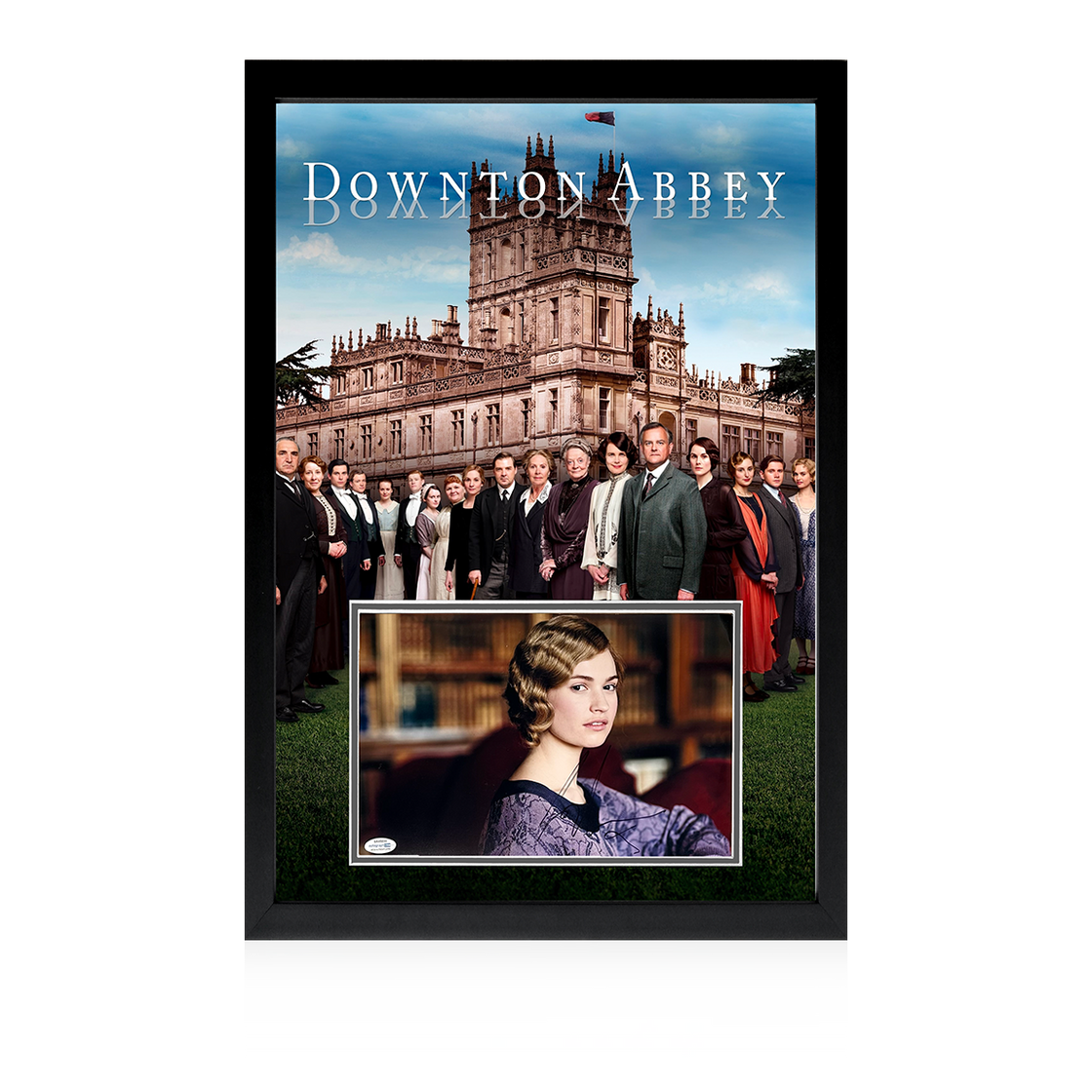 Lily James Downton Abbey Signed Iconic Frame (ACOA)