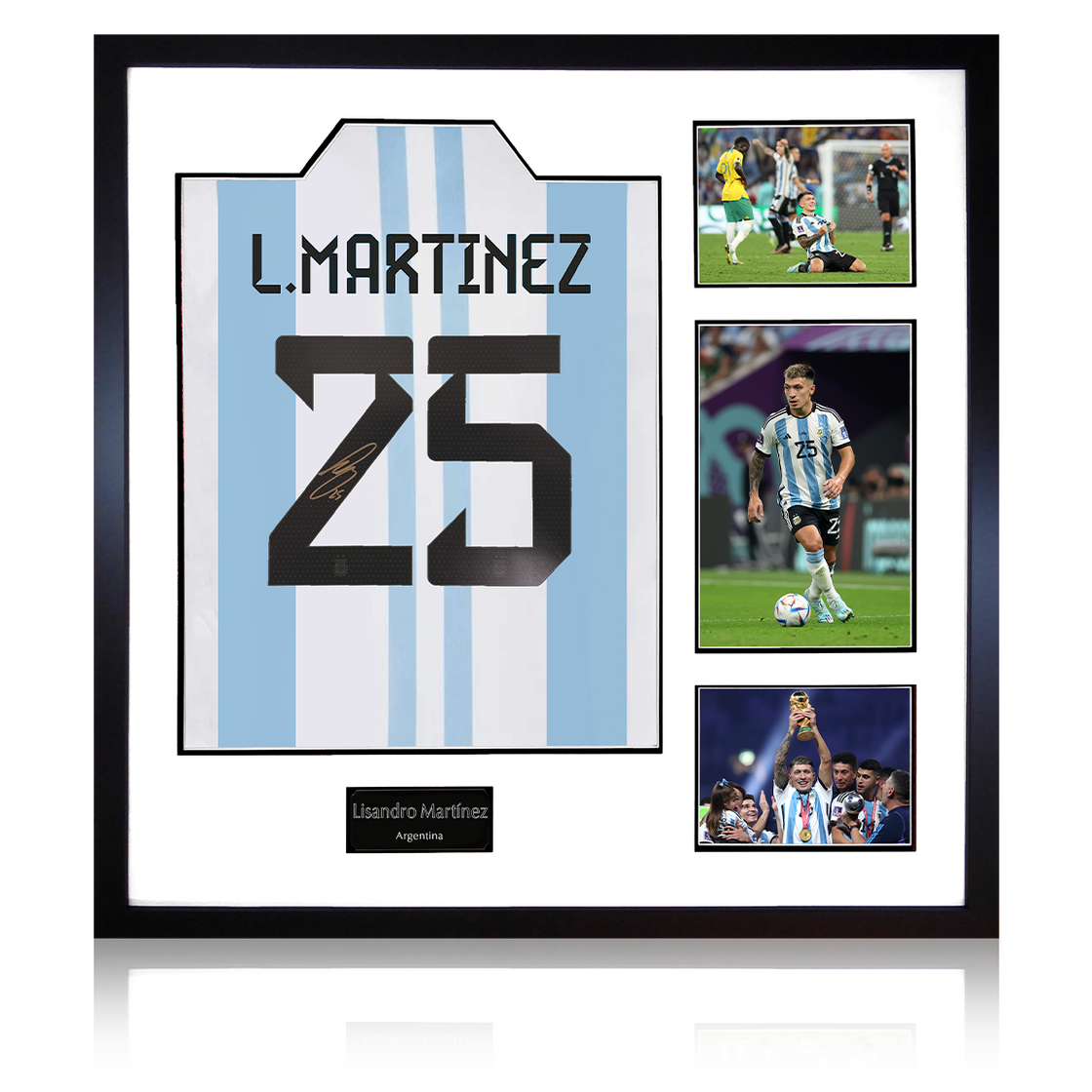 Lisandro Martínez Signed Argentina Elite Frame