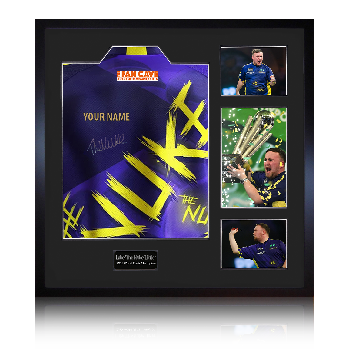 Pre-Order Luke Littler Back Signed & Dedicated 2025 Shirt Elite Frame ...