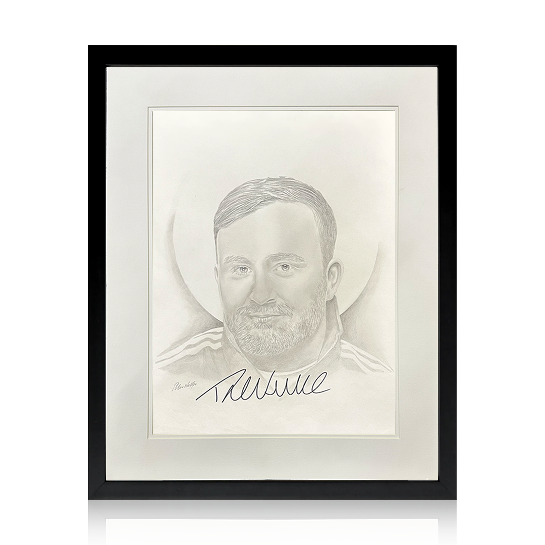 Luke Littler Signed Sketched Image Deluxe Mount Frame