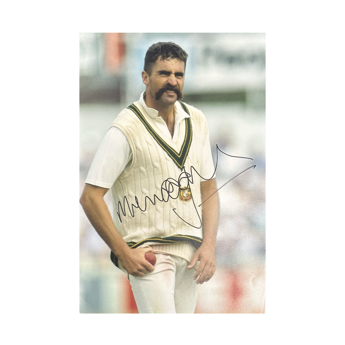 Merv Hughes Signed 12x8 Image #4