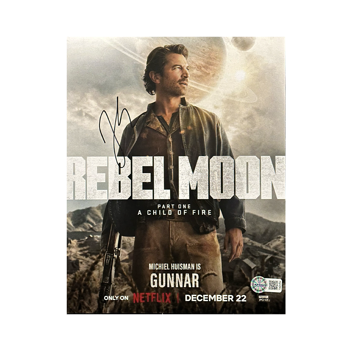 Michiel Huisman Signed Rebel Moon 10x8 Image (AFTAL Authenticated)