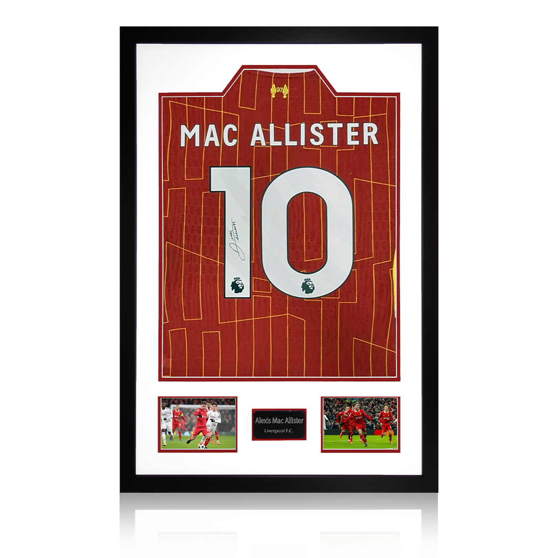 Alexis Mac Allister Signed Liverpool Shirt Premium Frame (AFTAL Authentication)