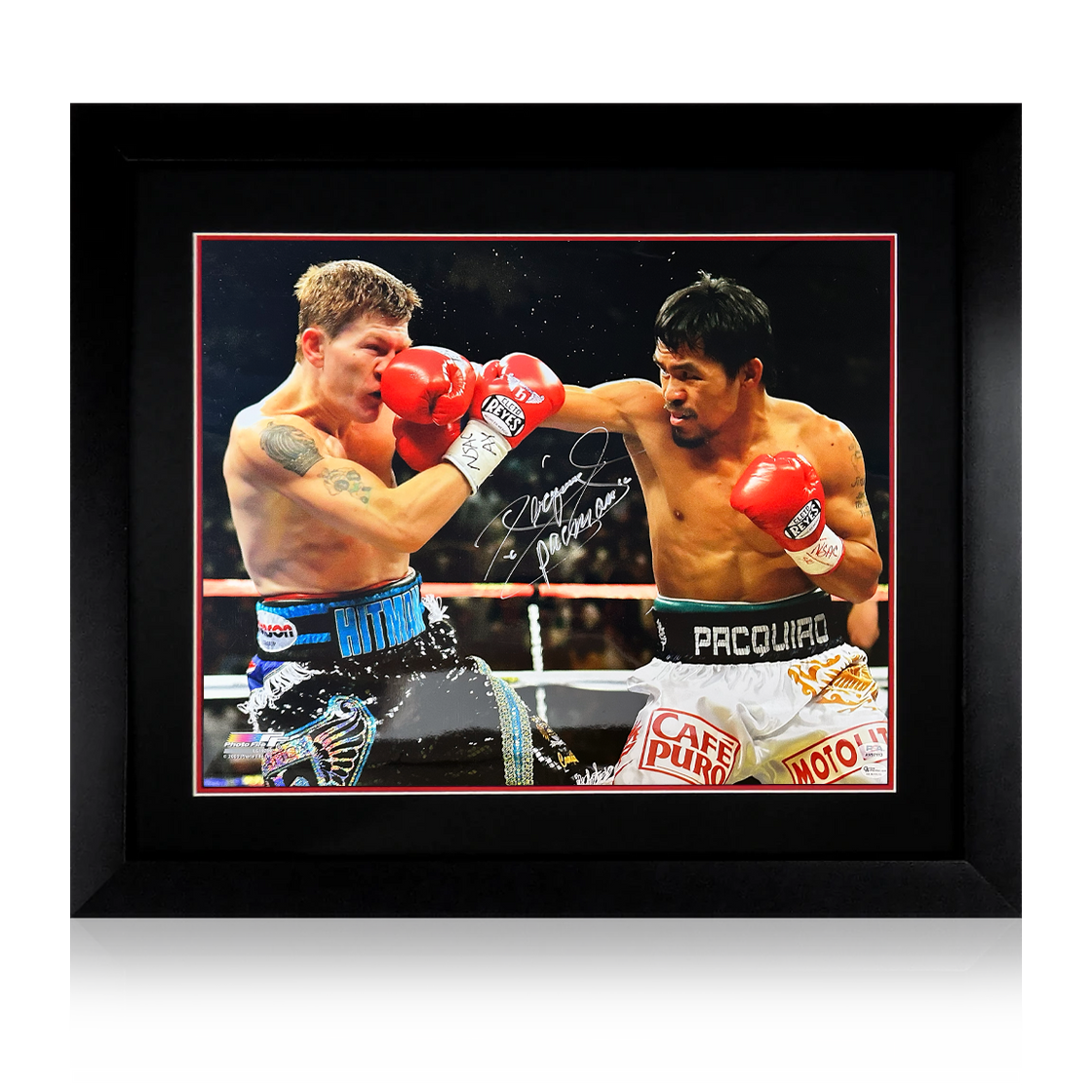 Manny Pacquiao Signed Deluxe Mount Display