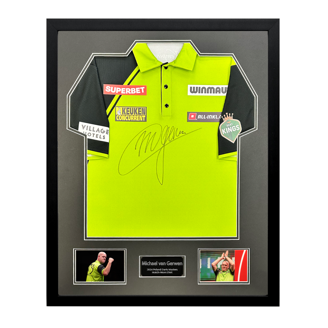 Michael van Gerwen Signed MatchWorn 2024 Poland Darts Masters Shirt