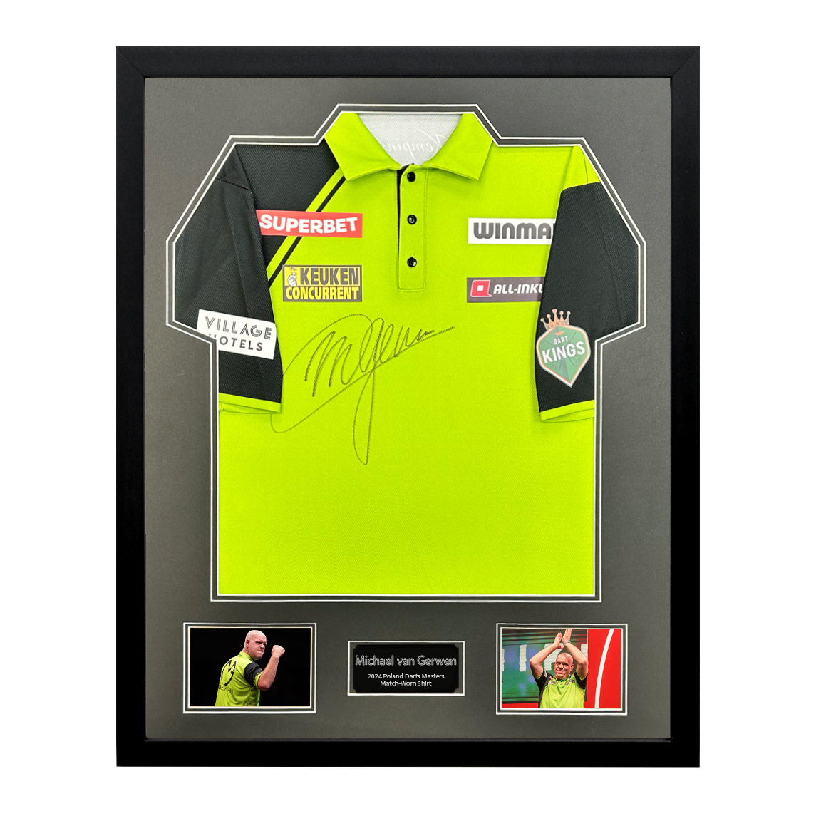 Michael van Gerwen Signed MatchWorn 2024 Poland Darts Masters Shirt