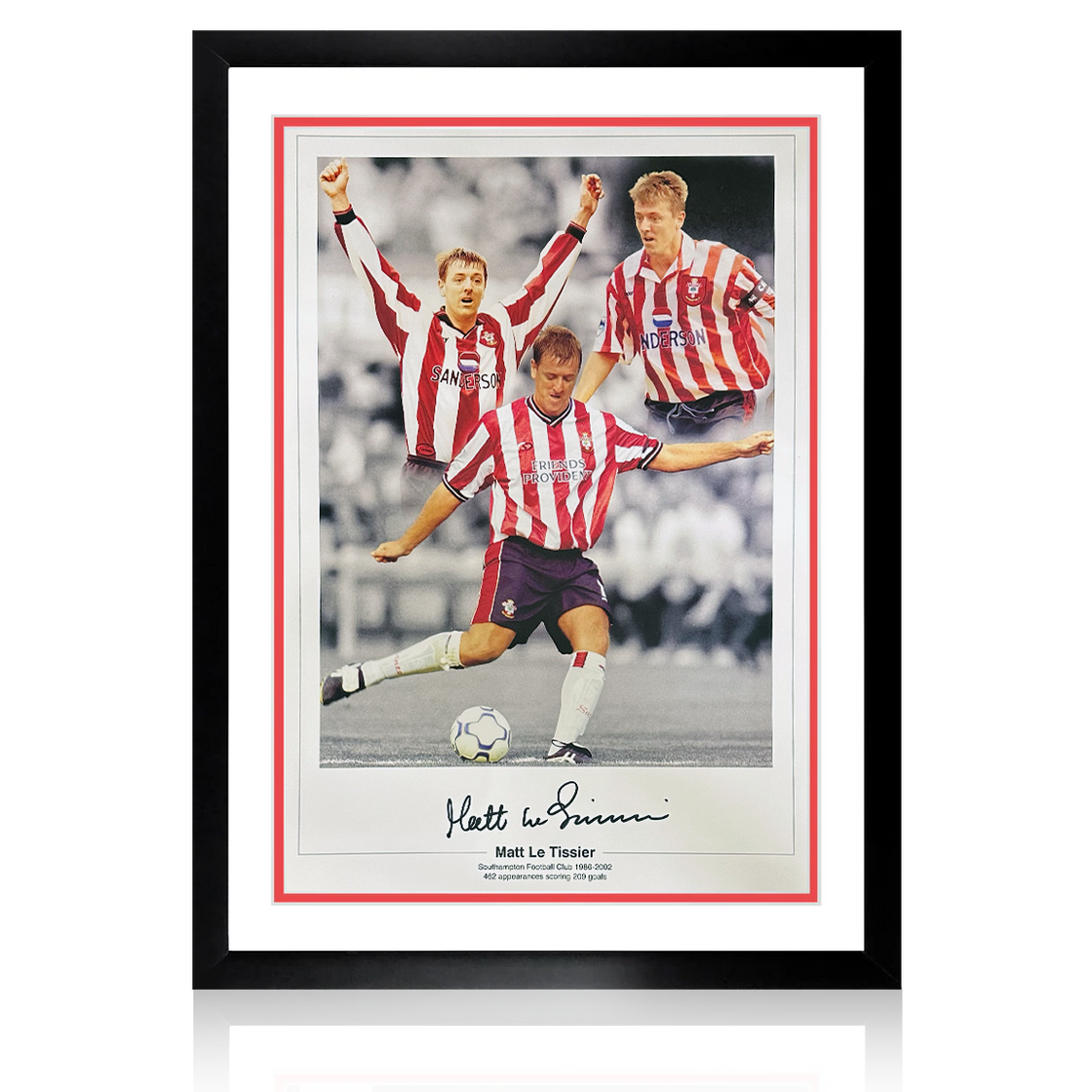 Matt Le Tissier Signed Southampton Deluxe Mount Display