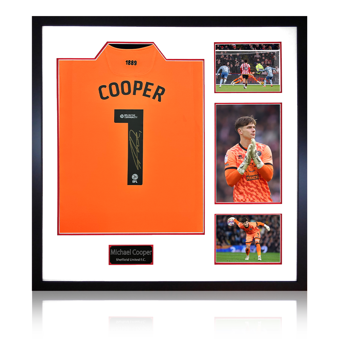 Michael Cooper Signed Sheffield United 24/25 Shirt Elite Frame