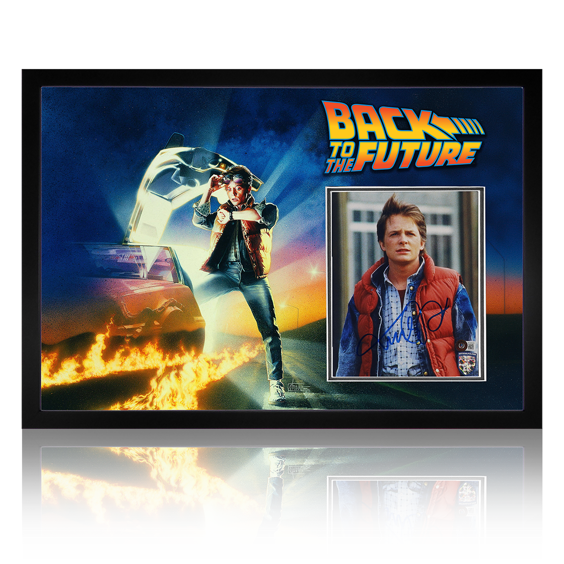 Michael J. Fox Signed Back To The Future Iconic Frame (Beckett & Official Pix)