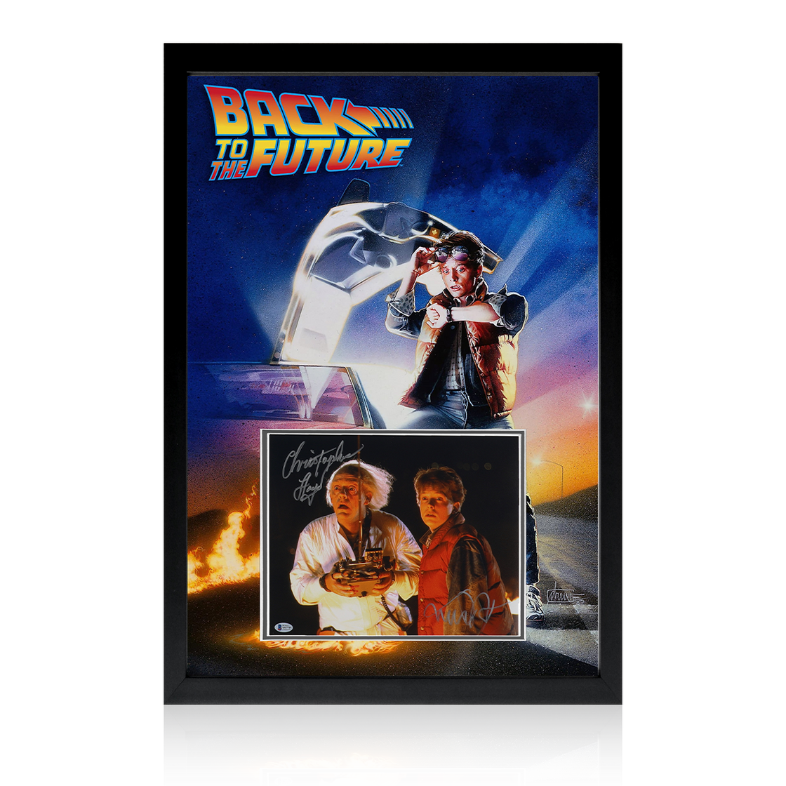 Michael J. Fox & Christopher Lloyd Signed Back To The Future Iconic Frame (Beckett)