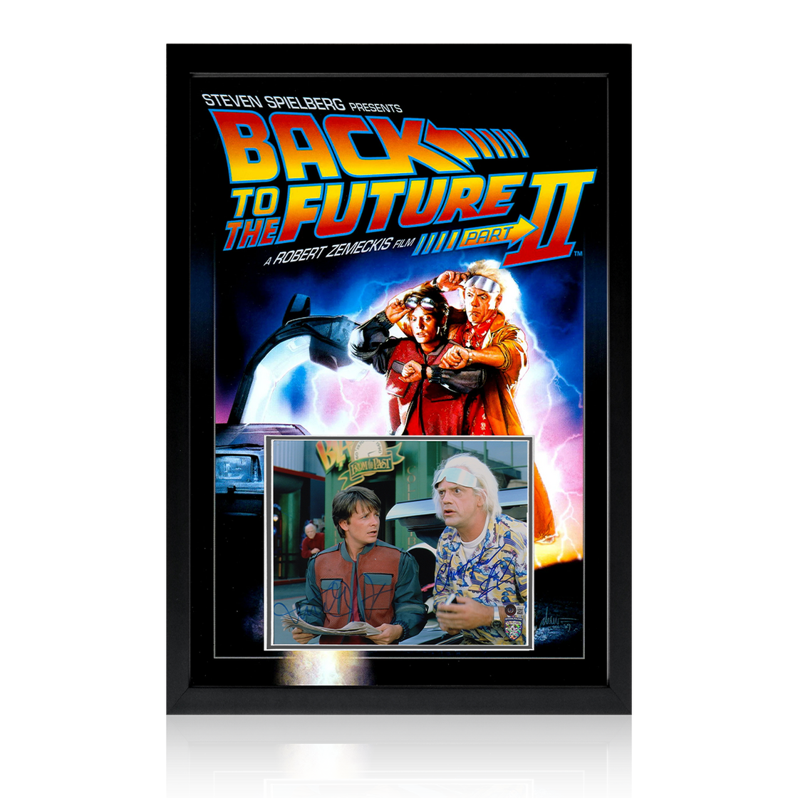 Michael J. Fox & Christopher Lloyd Signed Back To The Future II Iconic Frame (Beckett & Official Pix)