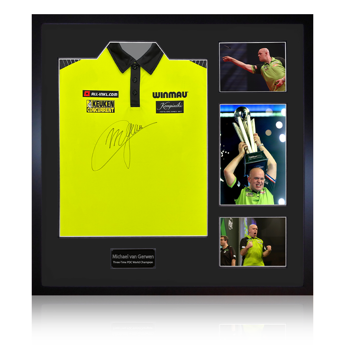 Michael van Gerwen Signed Shirt Elite Frame