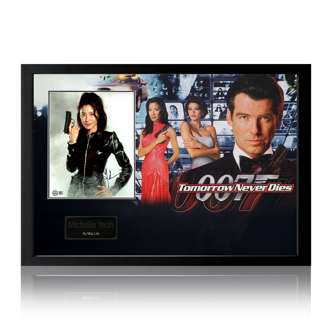 Michelle Yeoh Signed Tomorrow Never Dies Image Iconic Frame (AFTAL Authentication)