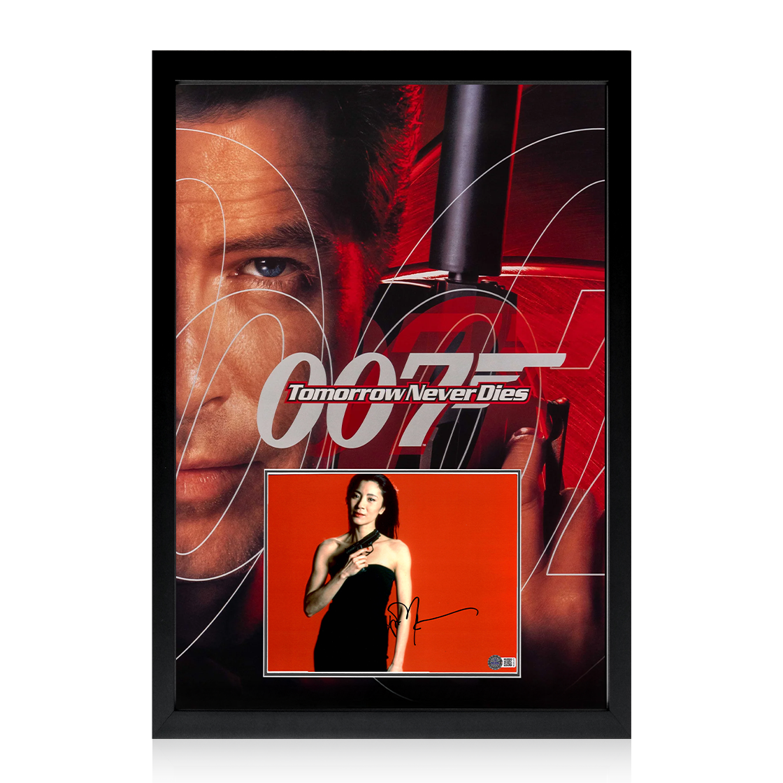 Michelle Yeoh Signed Tomorrow Never Dies Image Iconic Frame (AFTAL Authentication)