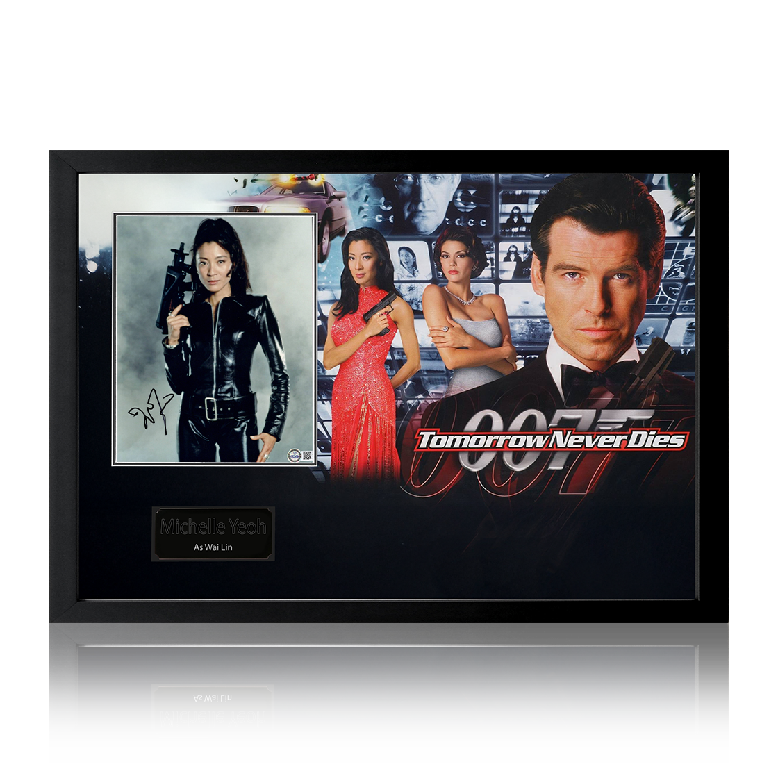 Michelle Yeoh Signed Tomorrow Never Dies Image Iconic Frame (AFTAL Authentication)