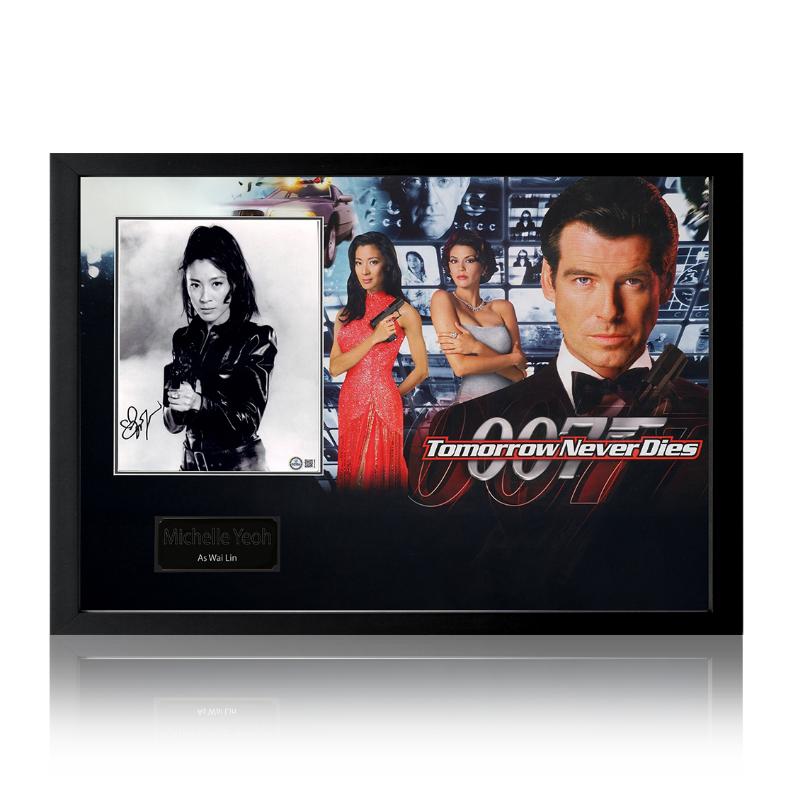 Michelle Yeoh Signed Tomorrow Never Dies Image Iconic Frame (AFTAL Authentication)