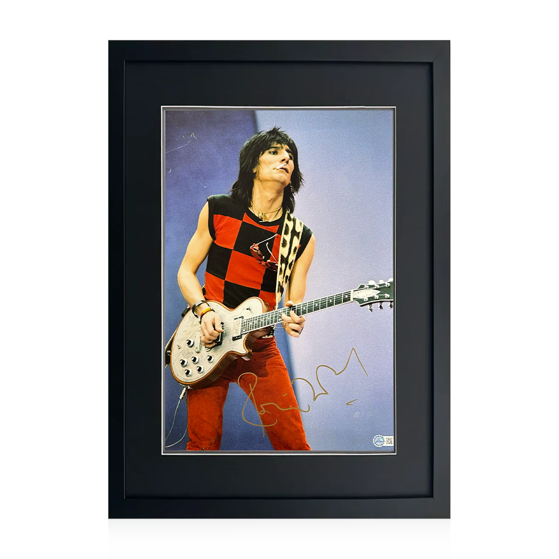 Ronnie Wood Signed 18x12 Image Compact Frame (AFTAL Authenticated)