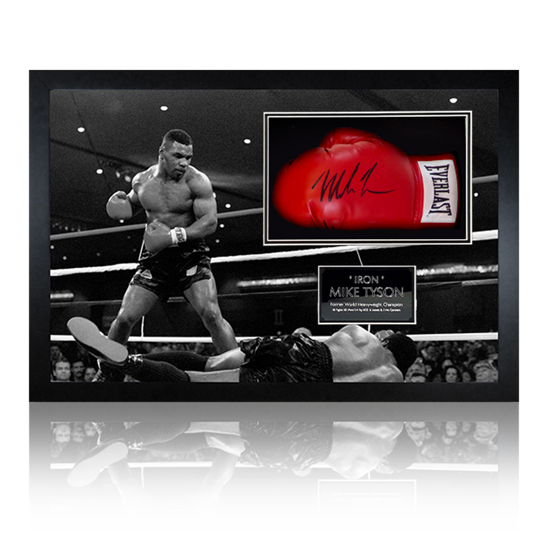 Mike Tyson v Trevor Berbick Signed Red Everlast Glove Iconic Frame