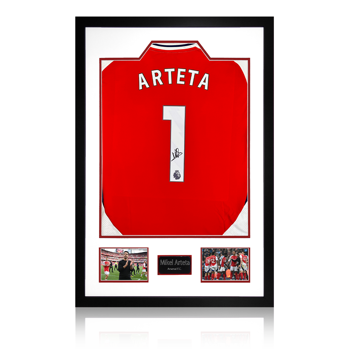 Mikel Arteta Signed Arsenal Shirt Premium Frame