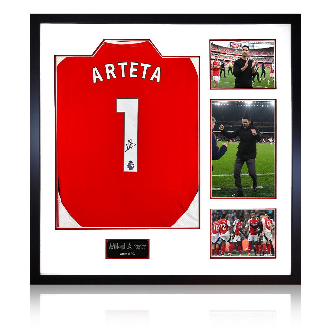 Mikel Arteta Signed Arsenal Shirt Elite Frame