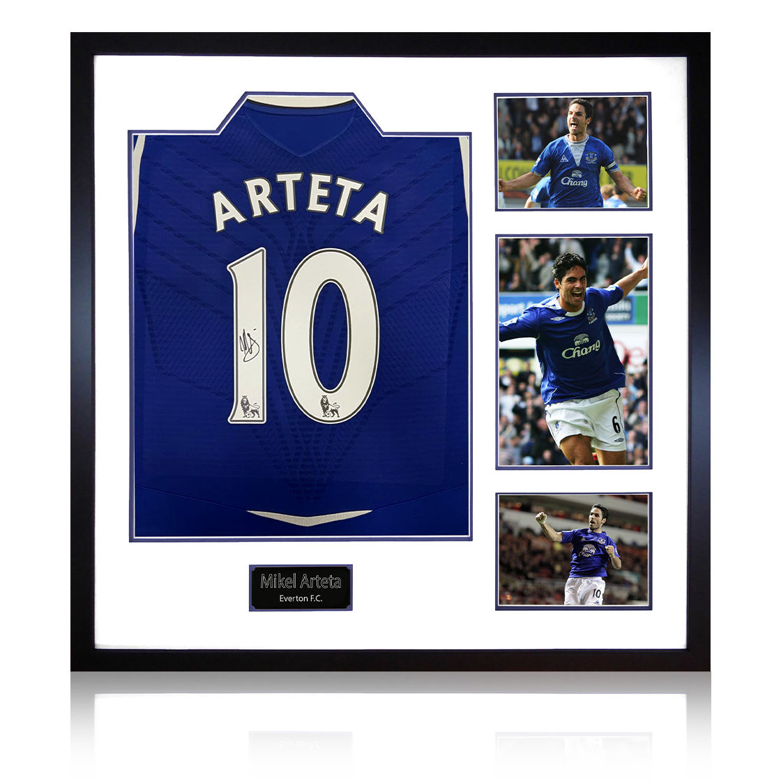 Mikel Arteta Signed Everton Shirt Elite Frame