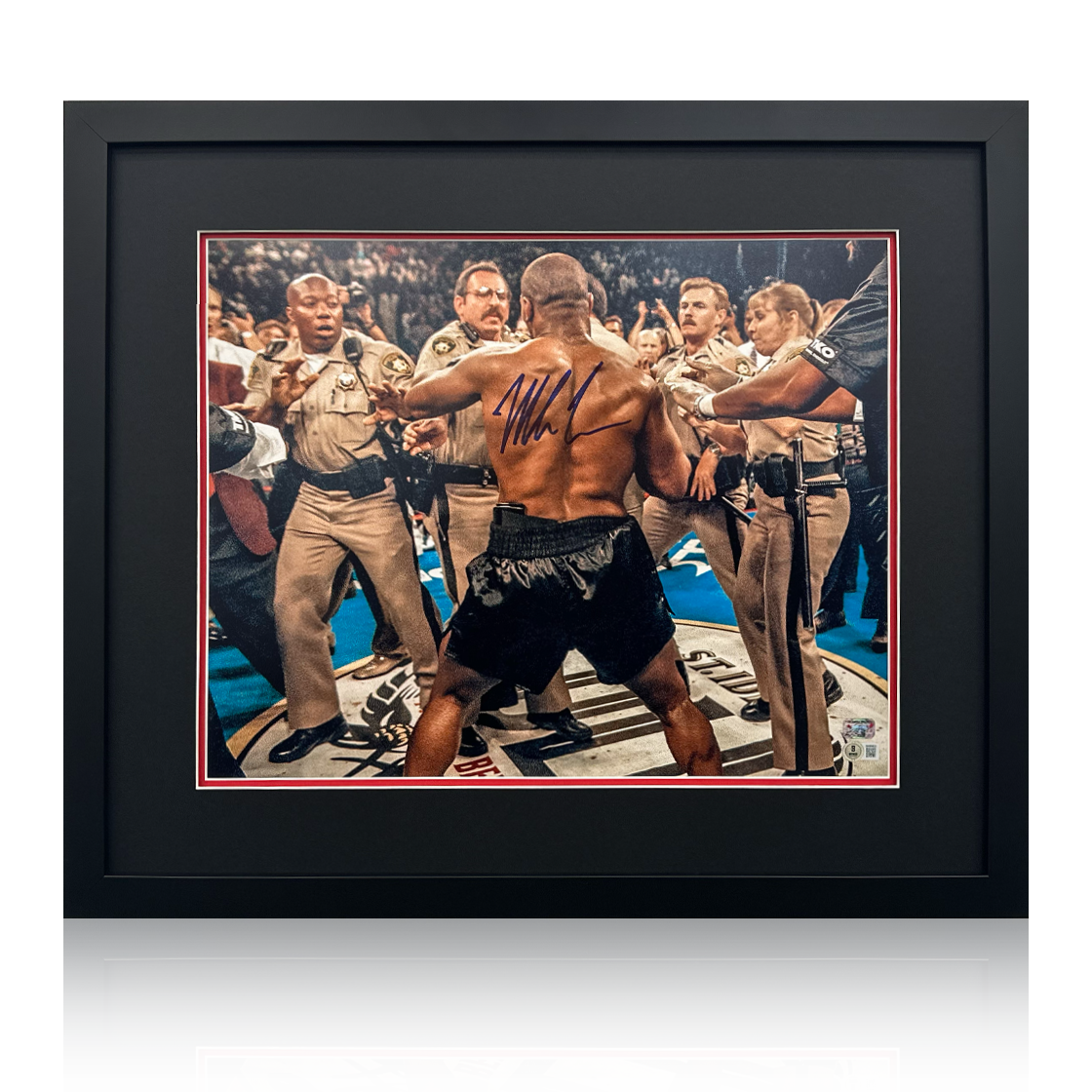 Mike Tyson Signed 20x16 Deluxe Mount Display