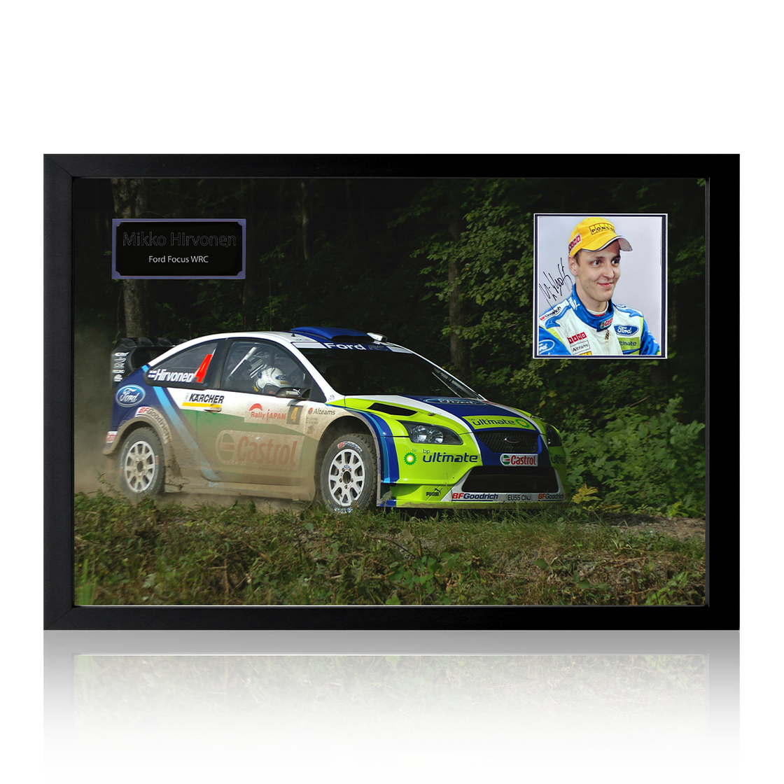 Mikko Hirvonen Ford Focus WRC Signed Iconic Frame