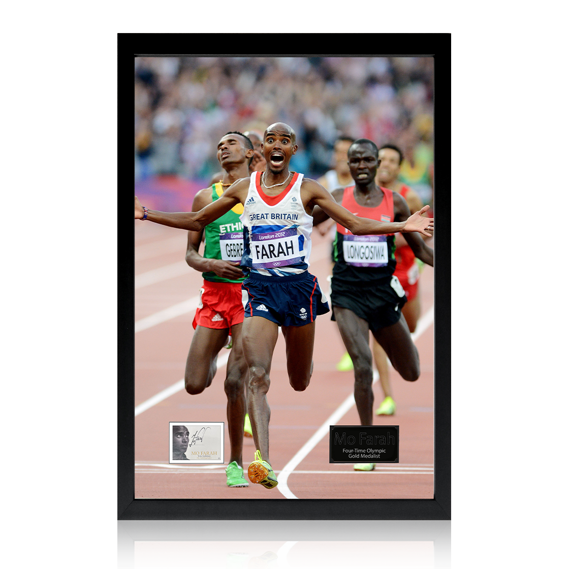 Mo Farah Signed Image Iconic Frame