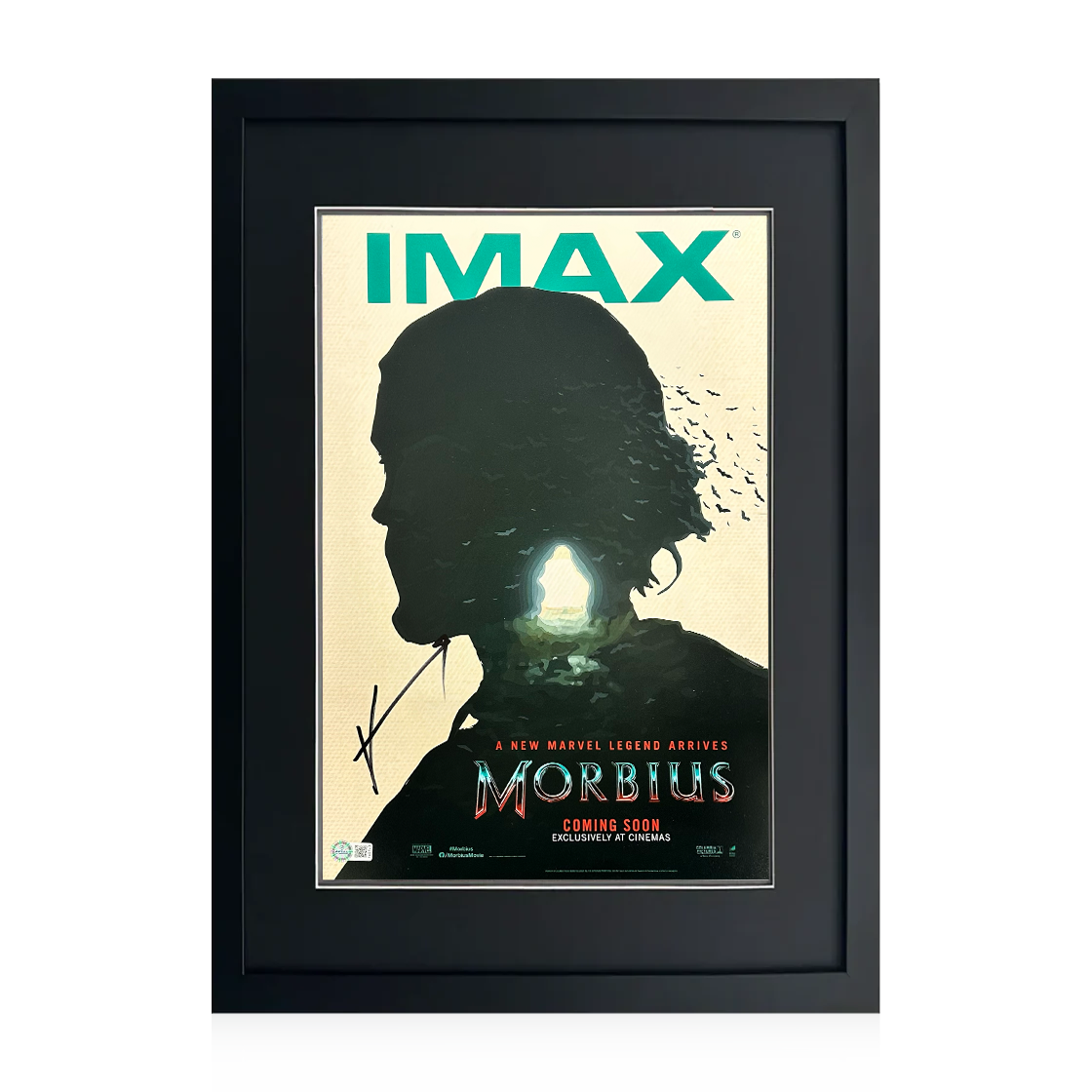 Jared Leto Signed Morbius 18x12 Image Compact Frame (AFTAL Authenticated)