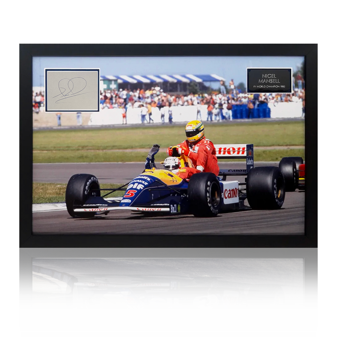 Nigel Mansell 1992 F1 World Champion "Senna Taxi" Williams Display