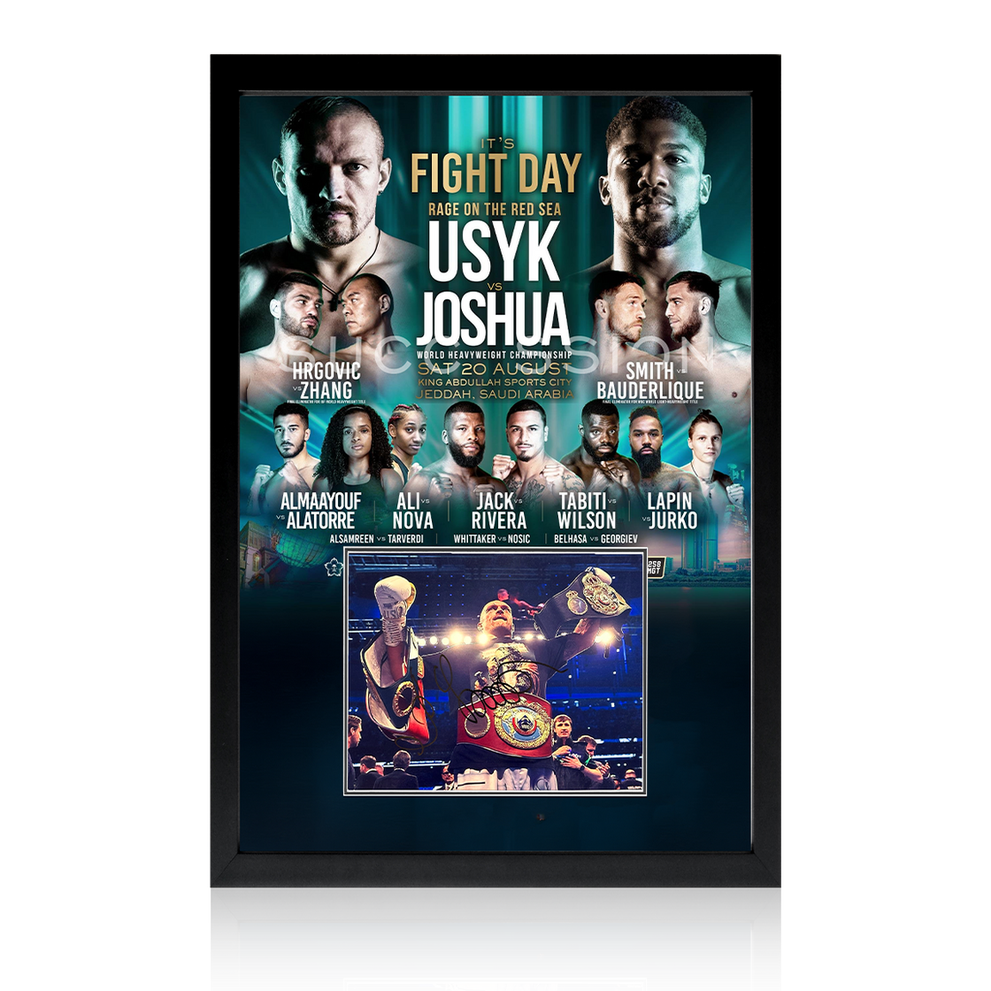 Oleksandr Usyk vs Joshua II Signed Iconic Frame