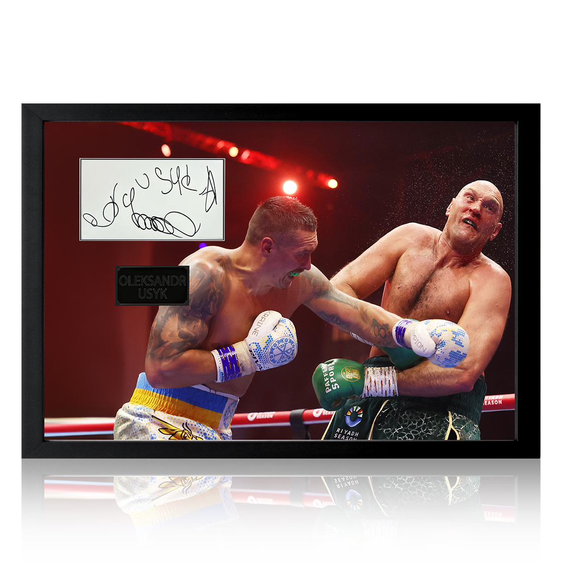 Oleksandr Usyk vs Fury Signed With 'USYK' Inscription Iconic Frame