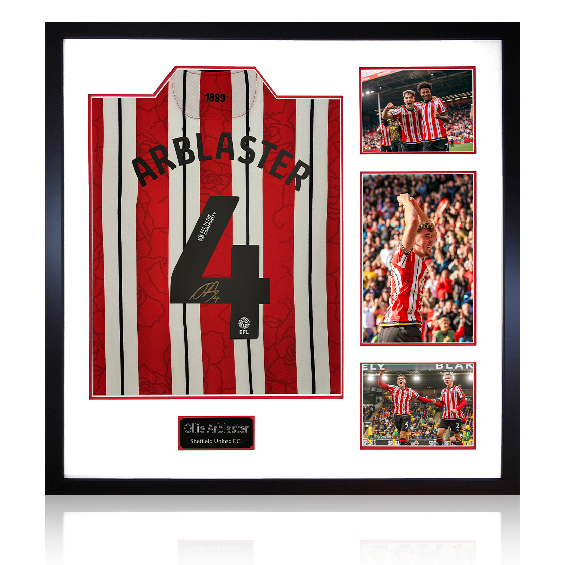 Ollie Arblaster Signed Sheffield United 24/25 Shirt Elite Frame