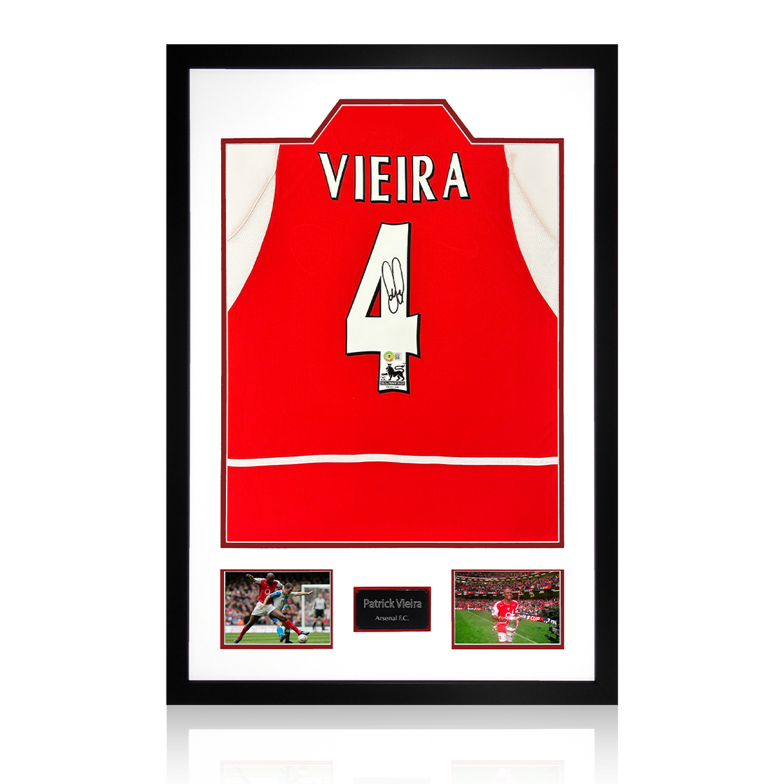 Patrick Vieira Signed Arsenal 02/03 Shirt Premium Frame (Beckett)