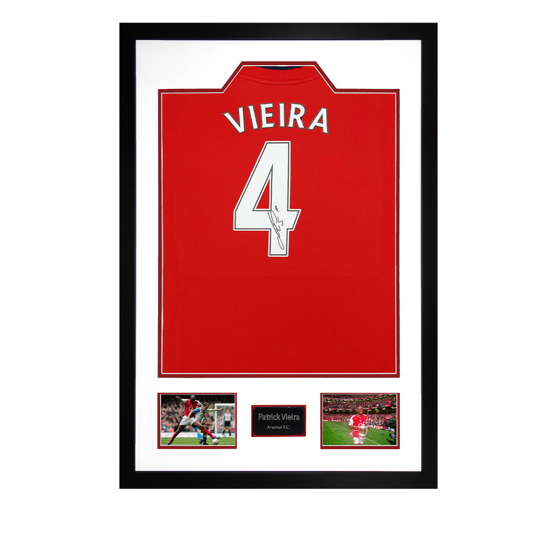 Patrick Vieira Signed Arsenal Shirt Premium Frame