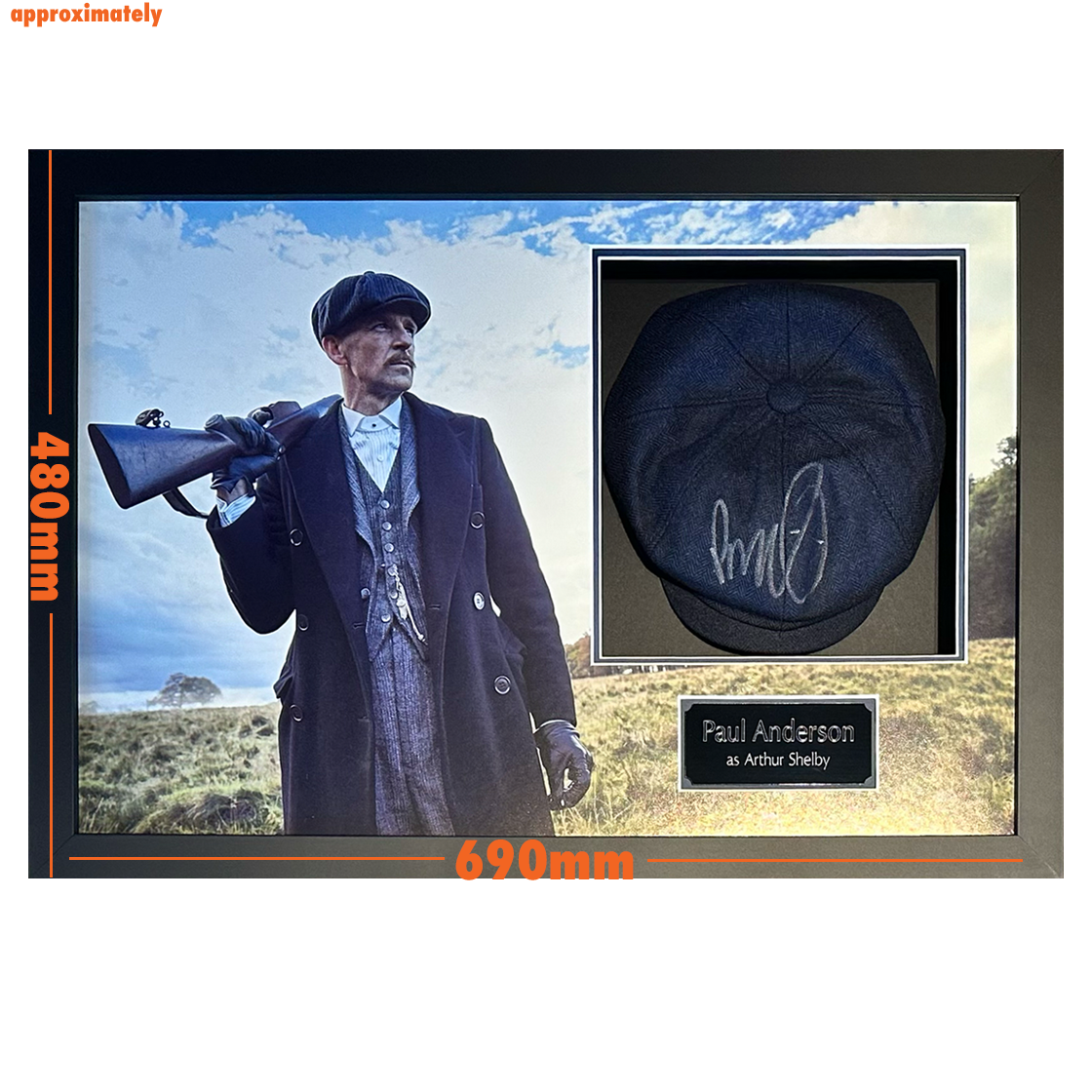 Paul Anderson Signed Peaky Blinders Flat Cap Iconic Frame (AFTAL Witness)