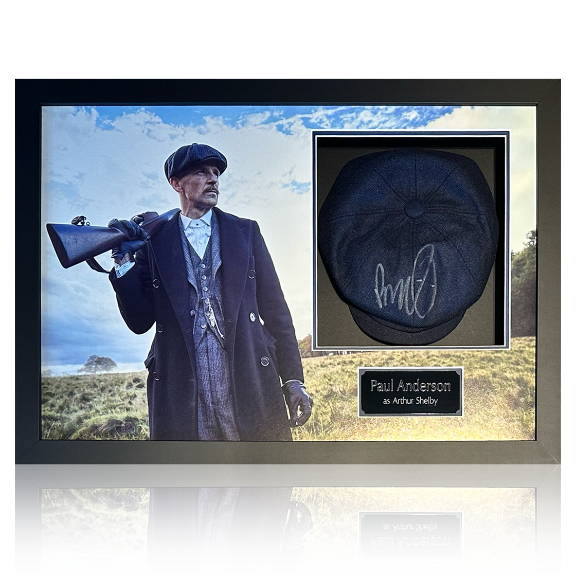 Paul Anderson Signed Peaky Blinders Flat Cap Iconic Frame (AFTAL Witness)