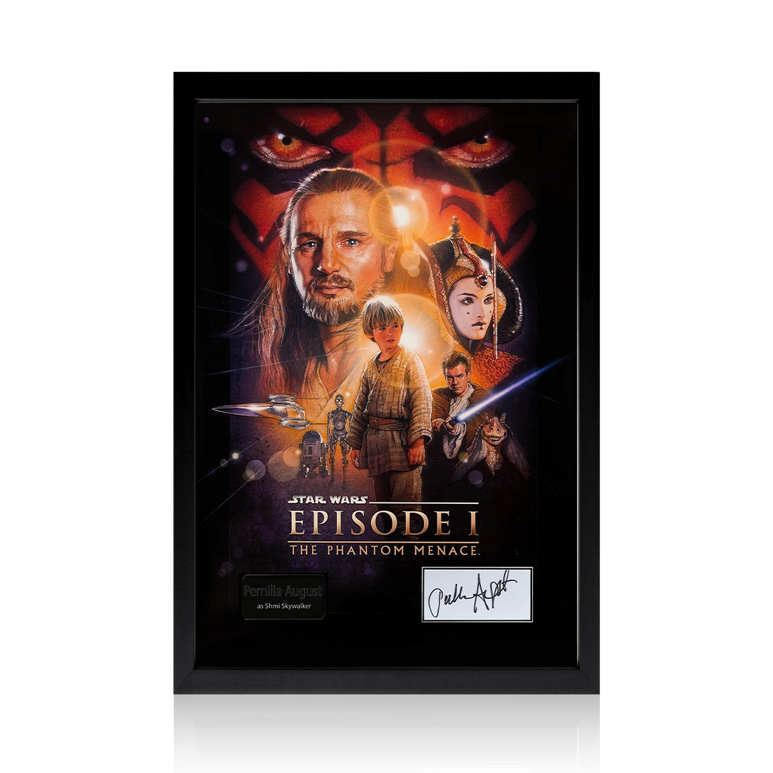 Pernilla August Signed Star Wars The Phantom Menace Iconic Frame (ACOA)