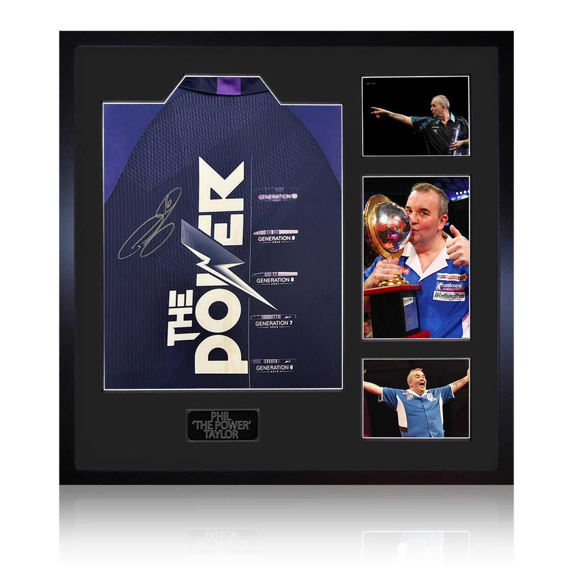 Phil Taylor Signed Shirt Elite Frame