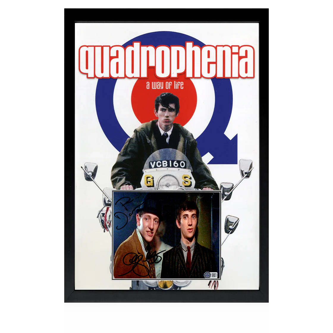 Phil Daniels & Mark Wingett Signed Quadrophenia Image Iconic Frame (AFTAL Authentication)