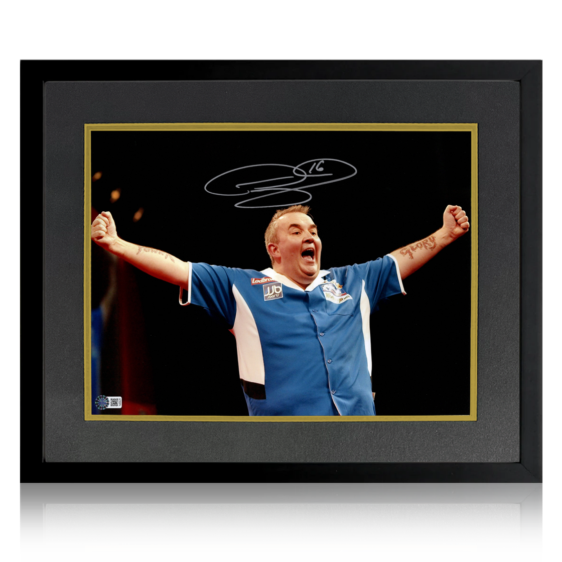 Phil Taylor Signed Image Deluxe Mount Frame