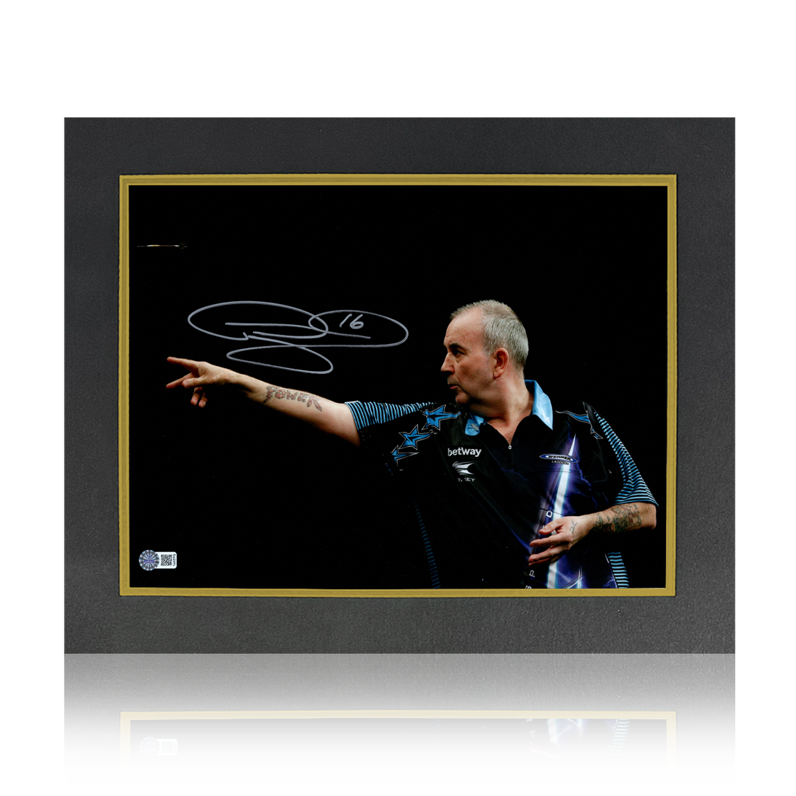 Phil Taylor Signed Image Deluxe Mount