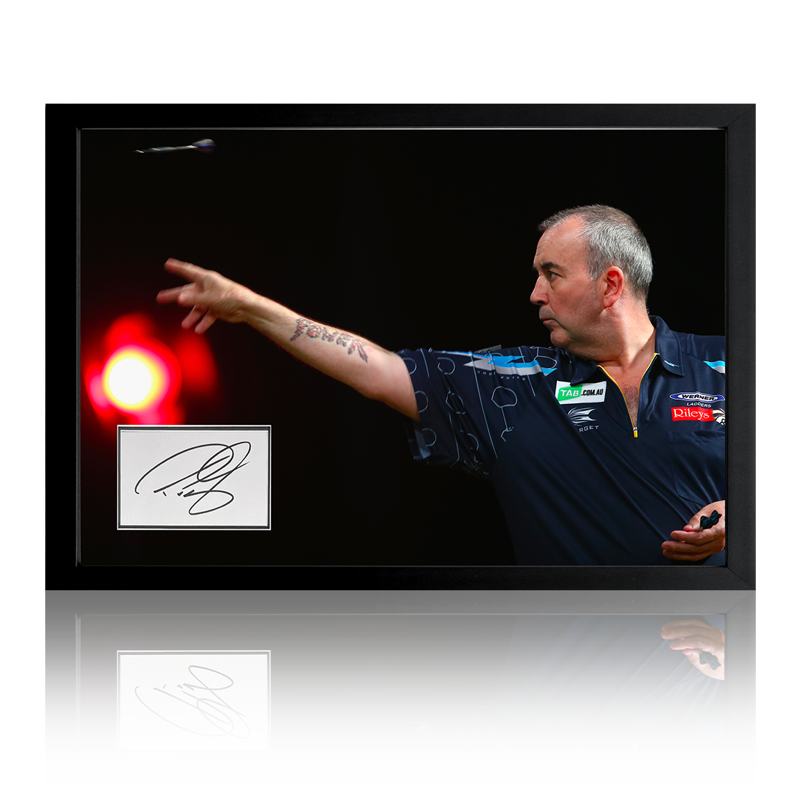 Phil Taylor Signed Framed Poster Mount Display – The Fan Cave Memorabilia