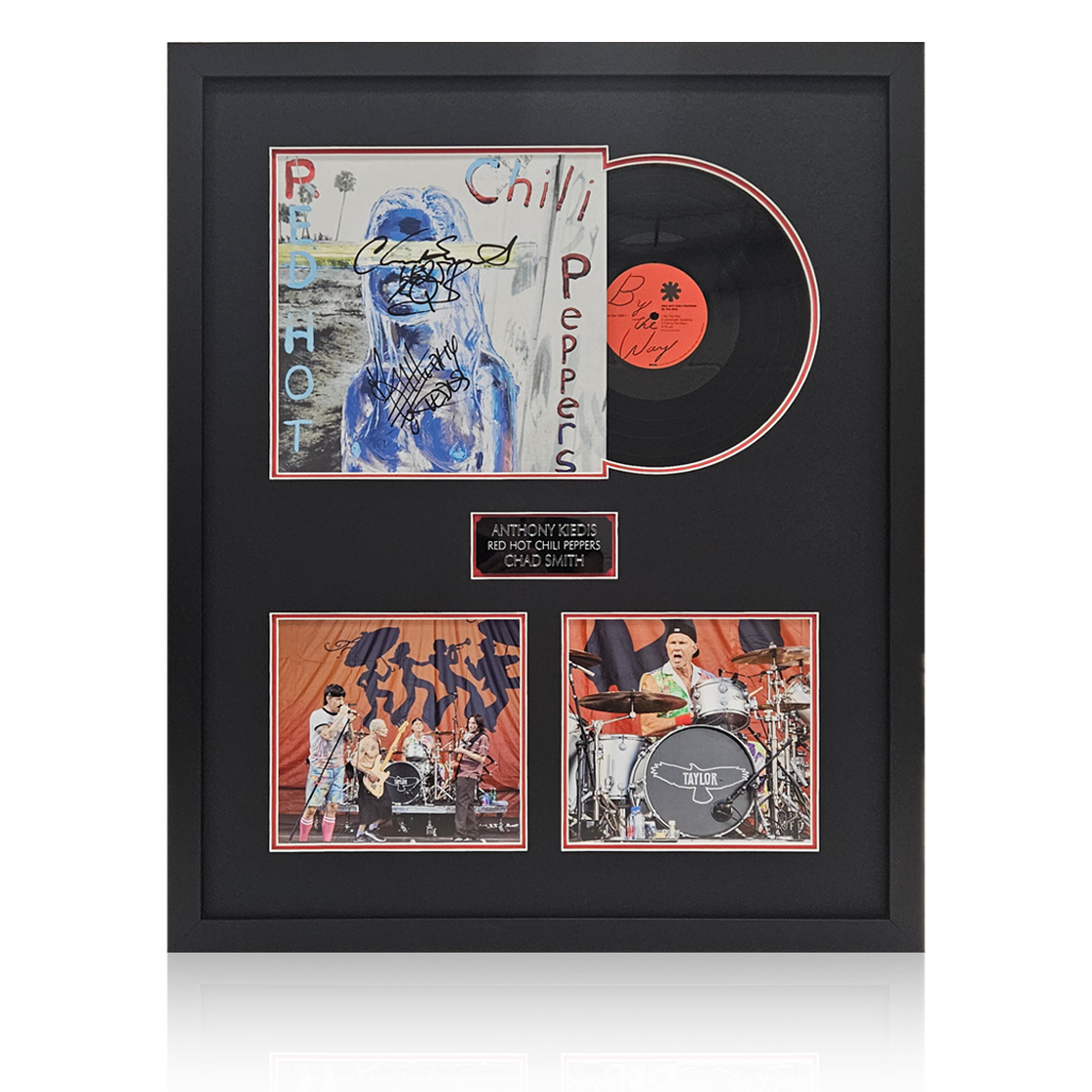 Chad Smith & Anthony Kiedis Signed Red Hot Chilli Peppers LP Iconic Frame