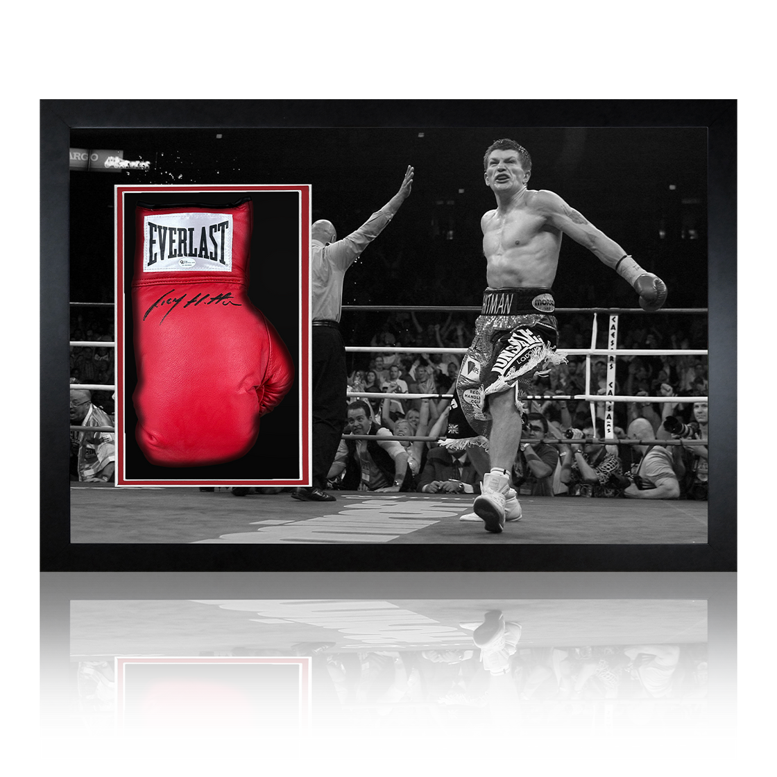 Ricky Hatton Signed Glove Iconic Frame